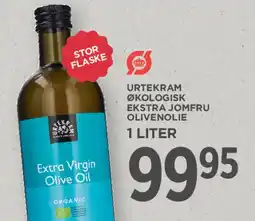 MENY Urtekram økologisk ekstra jomfru olivenolie 1 liter tilbud