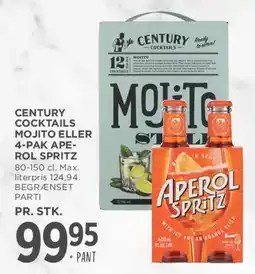 MENY Century Cocktails Mojito / 4-pak Aperol Spritz tilbud