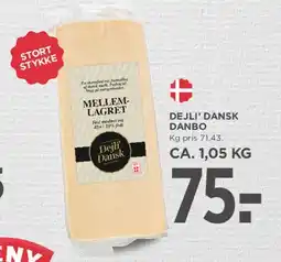 MENY Deli' Dansk Danbo (ca. 1,05 kg) tilbud