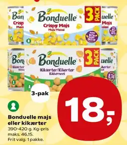 SuperBrugsen Bonduelle majs eller kikærter tilbud