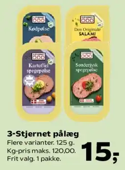 SuperBrugsen 3-Stjernet pålæg tilbud