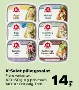 SuperBrugsen K-Salat pålægssalat tilbud