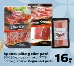 SuperBrugsen Spansk pålæg eller paté tilbud