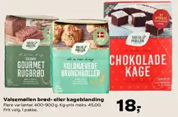 SuperBrugsen Valsemøllen brød- eller kageblanding / Chokolade kage tilbud