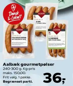 SuperBrugsen Aalbæk gourmetpølser tilbud