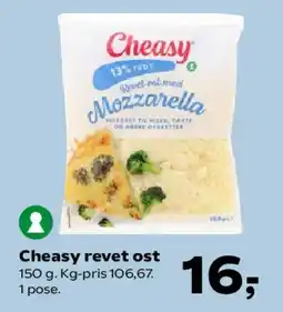 SuperBrugsen Cheasy revet ost (Mozzarella) tilbud