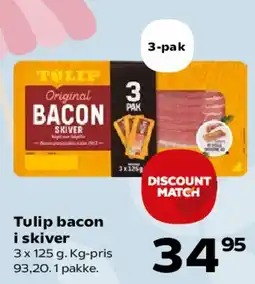 SuperBrugsen Tulip bacon i skiver tilbud
