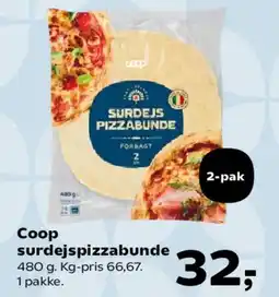SuperBrugsen Coop surdejspizzabunde tilbud