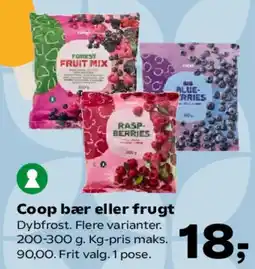 SuperBrugsen Coop bær eller frugt tilbud
