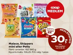 SuperBrugsen Malaco, Skippers mini eller Polly tilbud
