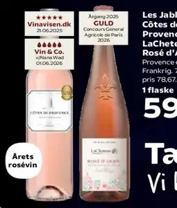 Kvickly Les Jablières Côtes de Provence eller LaChâteau Rosé d'Anjou tilbud