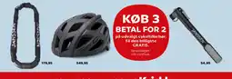 Kvickly Cykeltilbehør (kædelås, cykelhjelm, pumpe) tilbud