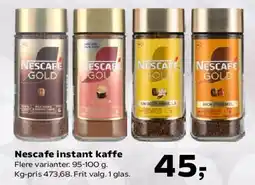 Kvickly Nescafe instant kaffe tilbud