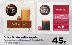 Kvickly Dolce Gusto kaffe kapsler tilbud