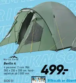 Bilka Berlin 4 telt tilbud