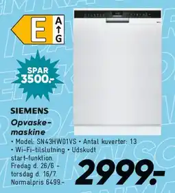Bilka Opvaskemaskine tilbud