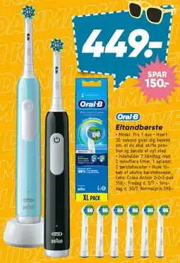 Bilka Oral-B eltandbørste (inkl. XL-pack børstehoveder) tilbud
