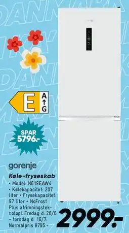 Bilka Køle-fryseskab tilbud