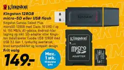 Bilka Kingston 128GB micro-SD / USB tilbud