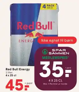 SPAR Red Bull Energy (4 x 25 cl) tilbud