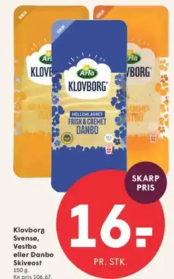 SPAR Klovborg skiveost tilbud