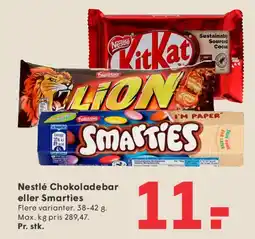 SPAR Nestlé chokoladebar / Smarties tilbud