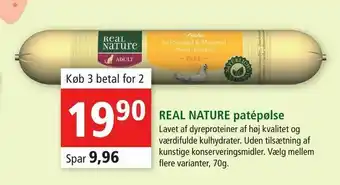 Maxi Zoo REAL NATURE patépølse tilbud