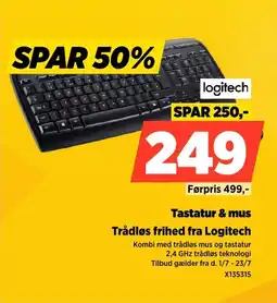 Power Logitech Tastatur & mus Trådløs frihed fra Logitech tilbud