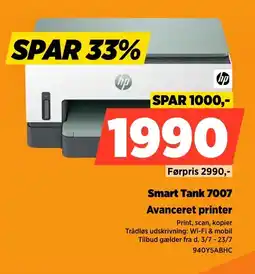 Power Hp Smart Tank 7007 Avanceret printer tilbud
