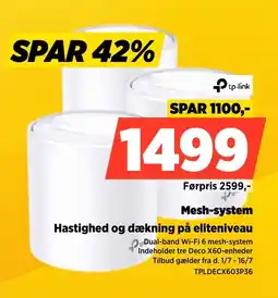 Power Tp-link Mesh-system Hastighed og dækning på eliteniveau tilbud