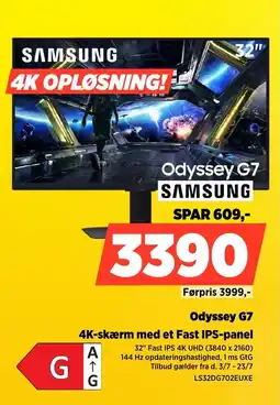 Power Samsung Odyssey G7 4K-skærm med et Fast IPS-panel tilbud