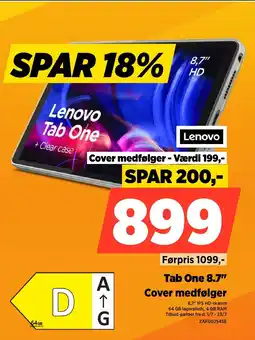 Power Lenovo Tab One 8.7" Cover medfølger tilbud