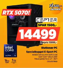 Power Cepter Stationær PC Specialbygget E-Sport PC tilbud