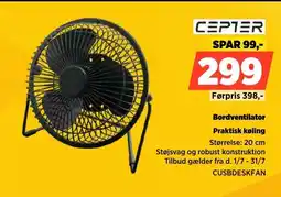 Power Cepter Bordventilator tilbud