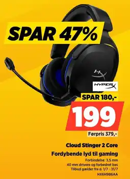 Power Hyper Cloud Stinger 2 Core Fordybende lyd til gaming tilbud