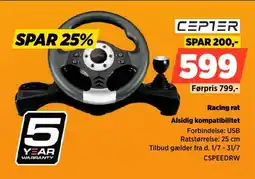 Power Cepter Racing rat Alsidig kompatibilitet tilbud