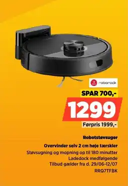 Power Roborock Robotstøvsuger Overvinder selv 2 cm høje tærskler tilbud