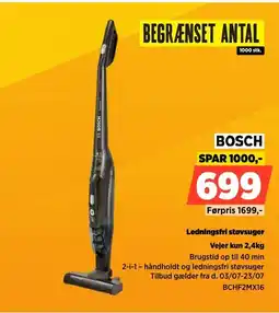Power Bosch Ledningsfri støvsuger Vejer kun 2,4kg tilbud