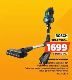 Power Bosch Ledningsfri støvsuger Flex Tube-arm bøjer 90° tilbud