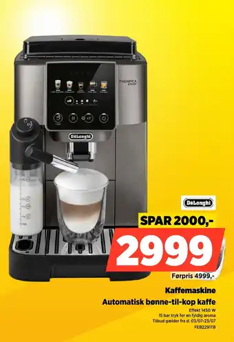 Power DeLongHi Kaffemaskine Automatisk bønne-til-kop kaffe tilbud