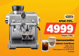 Power DeLongHi Espressomaskine Inklusiv Cold Brew tilbud