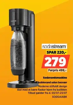 Power Sodastream Sodavandsmaskine Ensk boblevand uden besvær tilbud