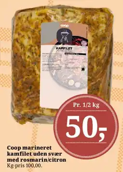 Dagli'Brugsen Coop marineret kamfilet uden svær med rosmarin/citron tilbud