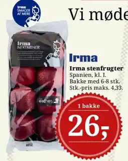 Dagli'Brugsen Irma stenfrugter (nektariner) tilbud