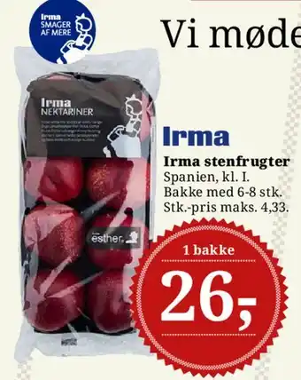 Dagli'Brugsen Irma stenfrugter (nektariner) tilbud