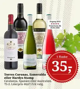 Dagli'Brugsen Torres Coronas, Esmeralda eller Hardys Stamp tilbud