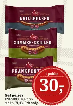 Dagli'Brugsen Pølser (Gøl pølser) tilbud