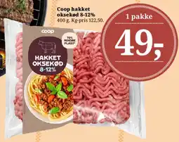Dagli'Brugsen Coop hakket oksekød 8-12% tilbud