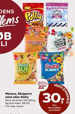 Dagli'Brugsen Malaco, Skippers mini eller Polly tilbud