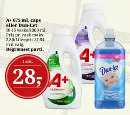 Dagli'Brugsen A+ 675 ml, caps eller Dun-Let tilbud